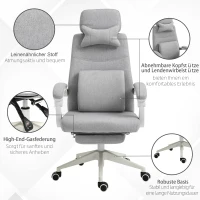 Vinsetto Bureaustoel gamingstoel Ergonomisch design polyester schuim MDF-kunststof(m-6)