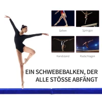 HOMCOM 210 cm balansbalk gym beam indoor outdoor tot 120 kg blauw(m-7)