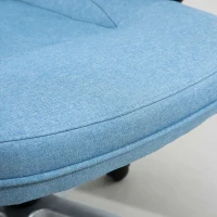 Vinsetto® kantoorstoel computerstoel draaistoel in hoogte verstelbaar kantelfunctie lichtblauw linnen 66 x 75 x 110–120 cm | Aosom.de(m-10)