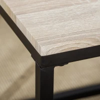 3-delige set bijzettafel salontafel nesttafel koffietafel metalen poot MDF naturel(m-8)