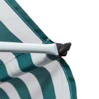 Outsunny Tenda da Sole da Esterno 2x1.5m a Rullo con Manovella, Altezza e Angolazione Regolabile, Bianco e Verde(m-9)