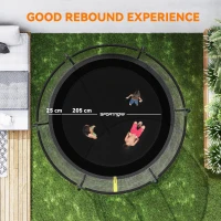 SPORTNOW 8ft Outdoor Trampoline with Enclosure Net, Spring Cover, Black(m-7)