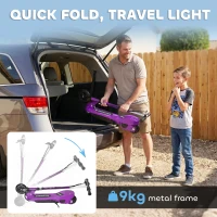HOMCOM Foldable Electric Kids Scooter, Ride-on for Ages 7-14 Years, Purple(m-5)
