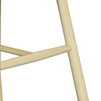 HOMCOM Lot de 2 Chaises de Salle à Manger, Chaises Cuisine en Bois d'Hévéa, Dossier Incurvé, Bords Arrondis, Bois Naturel(m-13)