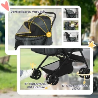 PawHut Hondenbuggy Oxford Stof 76.5cm x 52cm x 95cm(m-6)