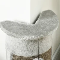 PawHut Krabpaal met speelgoed, inclusief 2 ballen. Zacht pluche, 34 cm x 25,5 cm x 58 cm, Grijs(m-9)