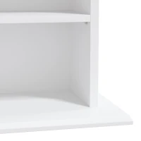 HOMCOM Smalle mediakast, 8 niveaus, 6 verstelbare legplanken, 8 vakken, voor 360 cd's, wit(m-11)
