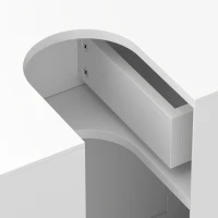 HOMCOM Moderne vrijstaande wastafelonderkast met soft-close scharnieren, lade en 2 deuren, wit(m-13)