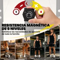 SPORTNOW Bicicleta Elíptica para Casa Silenciosa con Bluetooth Compatible con App Resistencia de 8 Niveles Sensor Pulso Ruedas(m-5)