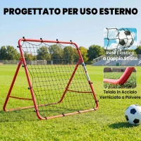SPORTNOW Rete Rebounder per Calcio, Montaggio Facile, 5 Angolazioni Regolabili(m-5)