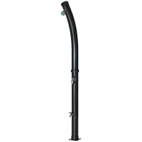 Outsunny Douche solaire de jardin solaire 20 litres, température de l'eau réglable jusqu'à 60℃, pour camping piscine plage, noir(m-12)