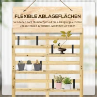Outsunny opbergdoos, tuinkist met hekwerk, opbergdoos met planken(m-6)