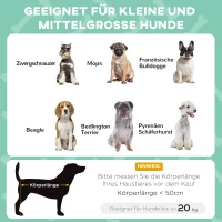 PawHut Hondenbed met Dak, Ademend, Waterafstotend, tot 20 kg, 76 x 61 x 69,5 cm, Lichtgrijs(m-4)