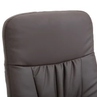 HOMCOM Executive Recliner Chair High Back and Footstool Armchair Lounge Seat Brown(m-8)