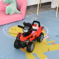 HOMCOM Quad Giocattolo Bambini 18-36 Mesi Licenza GOODYEAR Luci e Suoni Rosso(m-10)