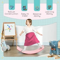 ZONEKIZ Balance Board, Kids Wobble board, for Ages 3-6 Years - Pink(m-5)