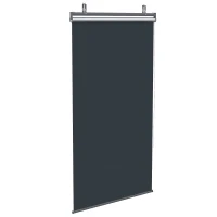 Outsunny Store extérieur vertical store manuel rétractable installation sans perçage alu. polyester haute densité gris foncé(m-9)