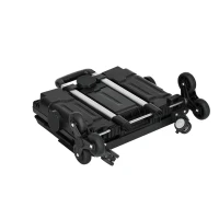 HOMCOM Winkelwagen Winkeltrolley, Trappenklimmer, Opvouwbaar, Telescopische Greep, tot Max. 65 Kilo Belastbaar, Zwart(m-8)
