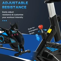 HOMCOM Stationary Exercise Bike w/ iPad Holder, LCD Monitor, Comfortable Seat, Indoor Cycling Training Bike, 13KG Flywheel,  Home Office, Black(m-6)