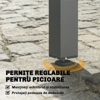 Outsunny masă extensibilă pentru exterior masă de grădină masă de prânz(m-7)