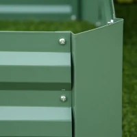 Outsunny verhoogd bed set, 2 stuks. Stalen tuinbedplanter Tuinplanter Greenery(m-9)