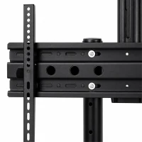 HOMCOM Mobile TV Stand on Wheels for 32-75 Inch Screens, Mobile TV Cart with Tilt, Height Adjustable, Black(m-10)