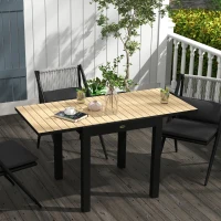 Outsunny Tuintafel, weerbestendig, 162 x 80 x 75 cm, Geel(m-2)
