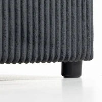 HOMCOM 4-zits hoekbank in U-vorm met opbergruimte, 306 cm, cordlook, 4 kussens(m-12)