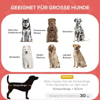 PawHut Hondenbed, Hondenligbed, Robuust, Verhoogd & Weerbestendig, tot 50 kg, 92x76x18cm, Rood(m-4)