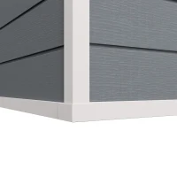 Outsunny Gereedschapsschuur Kunststof 1,14m² 151 x 92 x 193cm Gereedschapsschuur met Lessenaarsdak Bodem Raam Grijs(m-13)