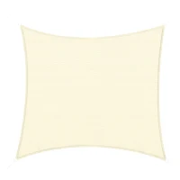 Outsunny Voile d'ombrage rectangulaire 3 x 3 m polyéthylène Haute densité Protection UV Avec sac de rangement - Coloris crème(m-12)