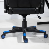 Vinsetto Poltrona da Gaming con Altezza Schienale Regolabile, Sedia Ufficio con Poggiatesta e Cuscino Lombare Nera e Blu(m-9)