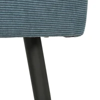 HOMCOM Upholstered Bedroom Entryway Bench, Modern Corduroy Tufted End of Bed Bench with Padded Seat and Steel Legs, Blue(m-13)
