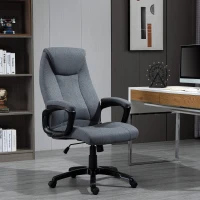 Vinsetto Bürostuhl massage, höhenverstellbarer Chefsessel, Gamingstuhl mit Massagefunktion, ergonomischer Drehstuhl, Massage Sessel, Grau, 70 x 66 x 109-117 cm(m-10)