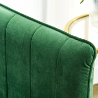 HOMCOM 3-zitsbank, inclusief 2 kussens, fluwelen look, retro design, afneembare hoes, 195 cm x 88 cm x 76 cm groen(m-7)