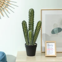 HOMCOM Kunstplant kaktus 53 cm kunstplant in pot voor thuis, kantoor(m-9)