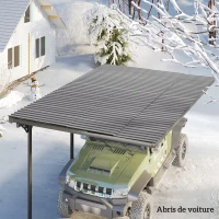 Outsunny Lot de 12 panneaux en acier galvanisé Résistant aux Intempéries, gris clair, dim. d'un panneau 129L x 45l cm(m-7)