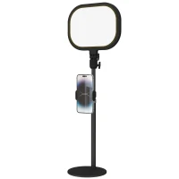 HOMCOM LED-nachtkastlamp, 10 dimstanden, 5 kleurtemperaturen, geheugenfunctie, metaal, zwart(m-10)