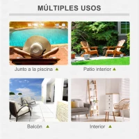 Outsunny Conjunto de 2 Tumbonas de Jardín Tumbonas de Ratán PE Reclinable en 5 Posiciones para Terraza Patio 196x65x22 cm Negro(m-7)