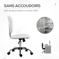 Vinsetto Chaise bureau fauteuil de bureau avec hauteur réglable, dossier inclinable, siège de bureau à roulettes pivotantes(m-6)