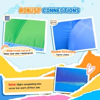 AIYAPLAY Inflatable Bouncy Castle with 550W Blower, Basketball Hoop, Long Slide, Dart Board, Carrying Bag, 385 x 290 x 180 cm(m-6)