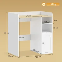 HOMCOM Kast boven de wasmachine met Soft-Close scharnieren, moderne badkamerorganizer boven toilet met open vakken(m-3)