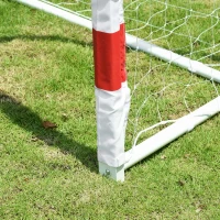 HOMCOM Rete da Calcio, Porta da Calcio e Calcetto in Plastica PE per Adulti e Bambini, 302x83x201cm(m-7)