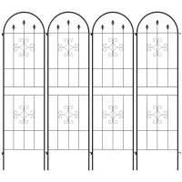Outsunny Set of Four Spiral Anchor Garden Trellis Panels(m-11)