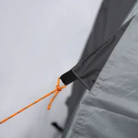Outsunny Tenda da Campeggio 2 Posti con Vestibolo, Finestre Traforate e Porte con Cerniera, 325x183x130 cm, Grigio(m-9)
