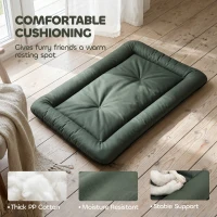 PawHut Waterproof Dog Bed, Foldable Pet Bed with Anti-Slip Bottom, Machine Washable for Small Puppies and Cats, 90 x 60 x 5 cm(m-7)