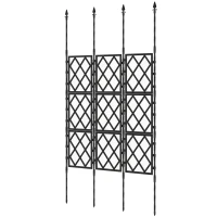 Outsunny Suporte de Jardim Dobrável para Plantas Trepadeiras com Montagem DIY e Estrutura de Aço 85x197 cm Preto(m-11)