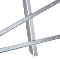 DURHAND Cavalletto Taglialegna Pieghevole e Triangolare in Metallocon Denti Seghettati, 83x83x79 cm, Argento(m-9)