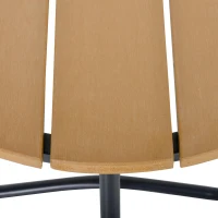 Outsunny Mesa Redonda de Jardín con Diseño de Listones y Patas Ajustables para Terraza Balcón y Jardín Ø49x48 cm Madera y Negro(m-9)