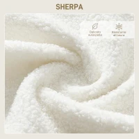 HOMCOM Poltrona per Salotto con Schienale Ergonomico in Tessuto Sherpa e Schiuma, 73x82x71 cm, Bianco Crema(m-5)